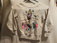 VINTAGE Ski Maddness 80s/90s Kids Sweater - White/Neon VTG