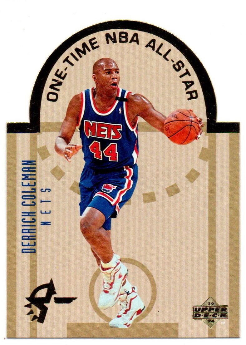 DERRICK COLEMAN 1993-94 UPPER DECK SE DIE CUT ALL-STARS #E10 *NEW JERSEY NETS*