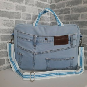 denim laptop bag