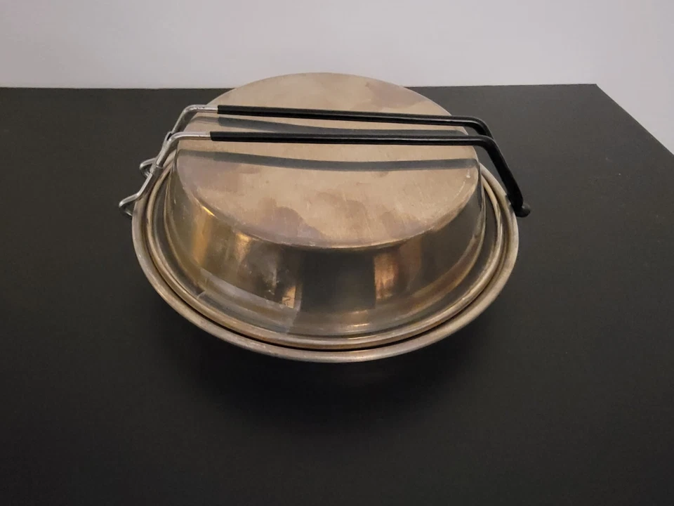 Stansport Polished Aluminum Cook Set 5 Piece w/ fork, knife & spoon - Image 2 of 4