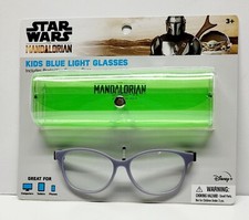 Star Wars Mandalorian Kids Blue Light Glasses Protective Case Baby Yoda - Gray