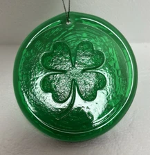 Blenko Glass Suncatcher - Shamrock - Clover