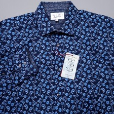 New Ted Baker Greck Floral Print Endurance Dress Shirt Slim Preppy 16 34/35