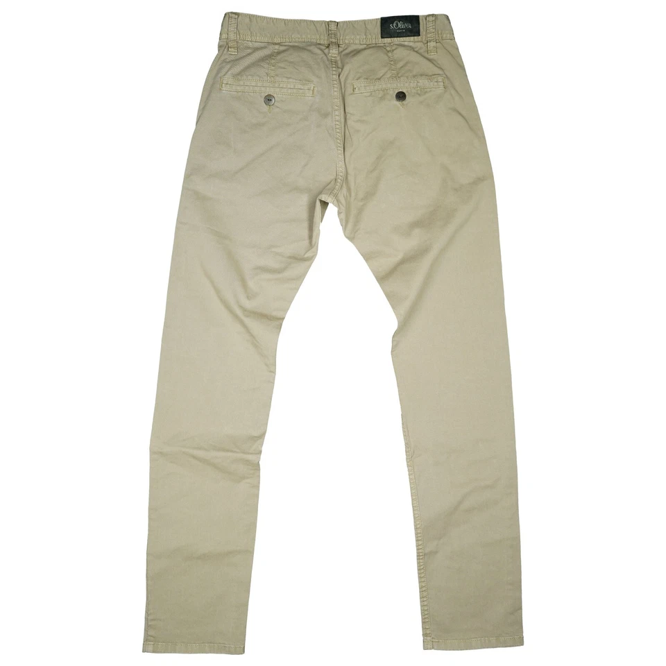 Jeans masculino S.Oliver Rick chino skinny perna fina 46 P W30 L32 30/32 bege - Imagem 3 de 4