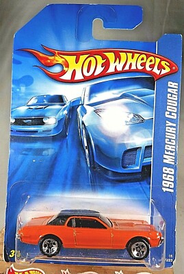 2006 Hot Wheels Collector #182 1968 MERCURY COUGAR Orange Variant w/Chrome 5 Sp