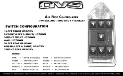 AVS Black 7 Switch Box Rocker Air Suspension Controller 2day