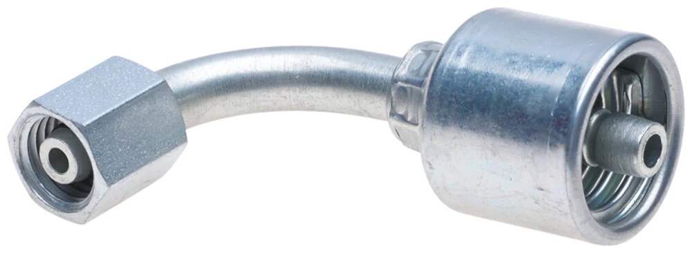4G-6FDLORX90 MegaCrimp Coupling Female DIN 24 Cone Swivel - Light