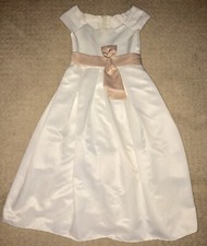 Flower Girl Dress Or First Communion Dress With Flower Crown. Size 14
