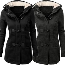Women Ladies Jacket Thick Fleece Outwear Warm Winter Hooded Coat Parka Overcoat