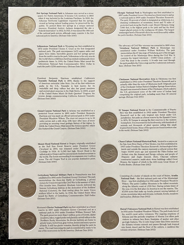 United States Mint America the Beautiful Quarters Coin Album + Coins with Sleeve - Picture 4 of 7
