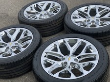 Set 22 Chrome Chevrolet Avalanche Oem Snowflakes Wheels Rims Goodyear Tires Set 22 Chrome Chevrolet Avalanche Oem Snowflakes Wheels Rims Goodyear Tires