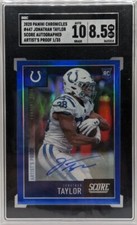 2020 Chronicles #447 Jonathan Taylor Score Auto Artist's Proof /35 SGC 10/8.5