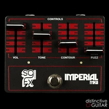 BRAND NEW SOLIDGOLDFX IMPERIAL MKII  FUZZ PEDAL WITH FADERS RETRO ART