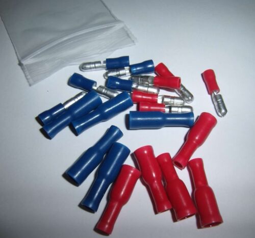 (20) Male/Female Combo Wire Bullet Connector Red/Blue Car Audio Terminals - Picture 1 of 1