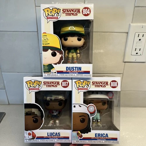Stranger Things Funko Lot Season 3 #804 #807 #808 Dustin Lucas & Erica