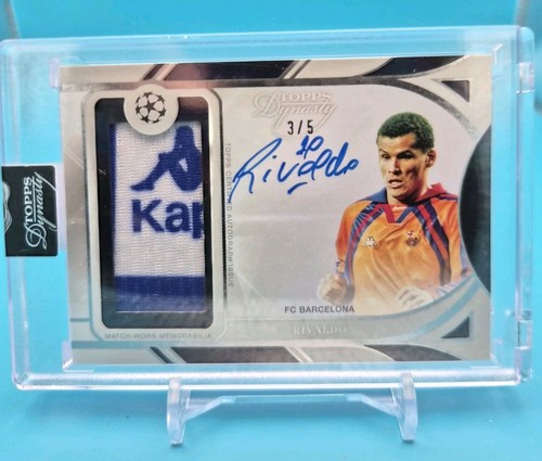 Rivaldo 3/5 Black Patch Auto 2024-2025 Topps Dynasty UEFA Soccer Card