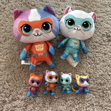 Disney Junior Super Kitties 6.5" Plush BITSY  BUDDY Plus 4 Figurines