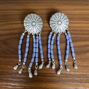 Jewelmint 3” inch Aztec Inspired Long Drop Statement Earrings Signed