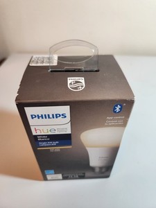 Philips - Hue White A19 Bluetooth Smart LED Bulb - White