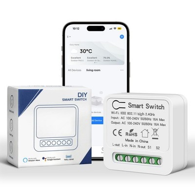 VIPMOON WiFi Smart Light Switch, Mini Smart Breaker Modul, APP/Sprachfernbedienung...