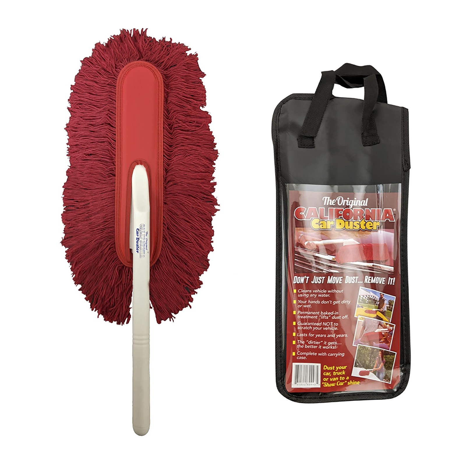 Plastic Handle Duster with Red Cotton Mop 73554 Quickly and Safely Removes Li...