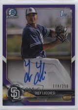 2018 Bowman Chrome Prospect Purple Refractor 174/250 Joey Lucchesi Auto 1cc7