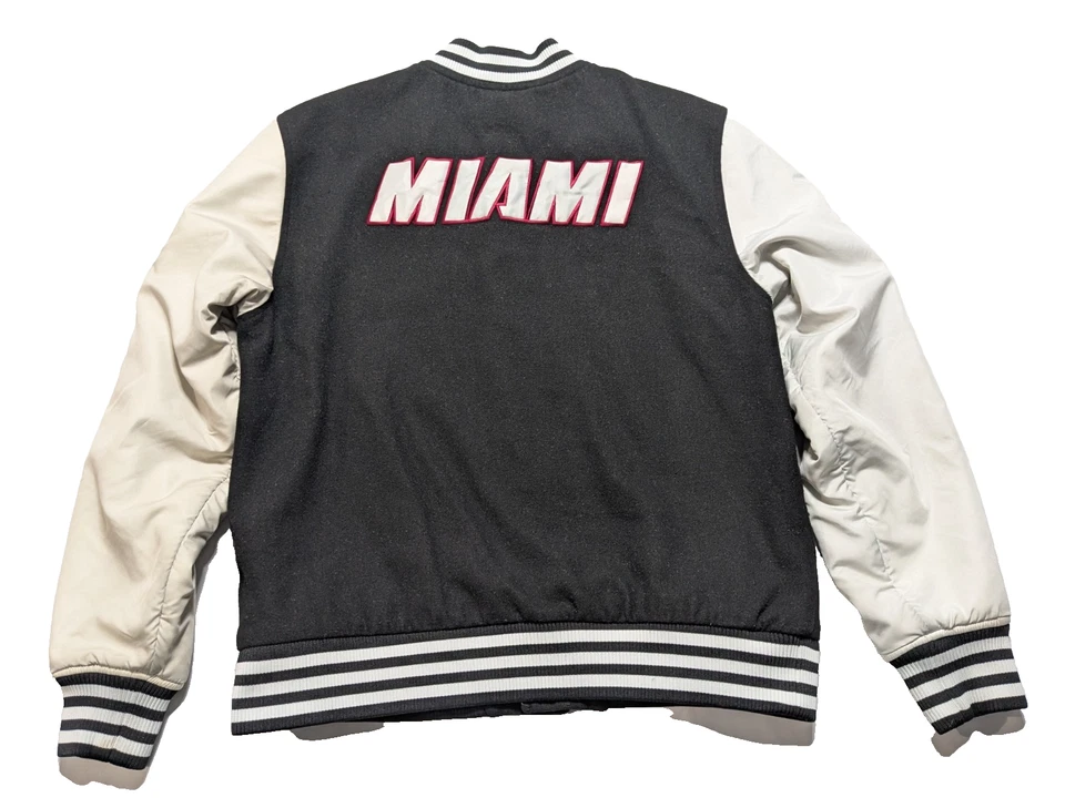 Miami Heat x Adidas Wool Varsity Jacket - Men Medium READ - Image 2 of 4