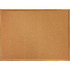 SKILCRAFT 7195-01-235-4161 Bulletin Board, 36" X 24", Oak Frame 803T32