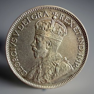 Kanada 25 Cents 1912 schöne Münze
