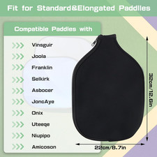 2 PCS Pickleball Paddle Covers, Durable Neoprene Universal 8.26 X 11.8Inch Zi...