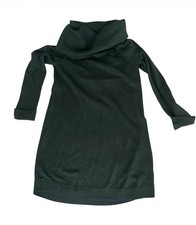 Vince Camuto SZ Medium Cowl Neck Sweater Dress  Hunter Green Preowned