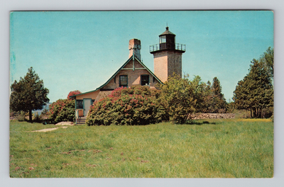 #ad #ad Postcard US Lighthouse Peninsula State Park Door County Wisconsin WI Chrome $9.95