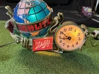 Vintage 1976 Schlitz Beer Clock Globe Grand Baroque Cash Register Sign READ