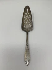 Vintage National Silver Plate Cake Pie Quiche Server Spatula Ornate Handle 10” 
