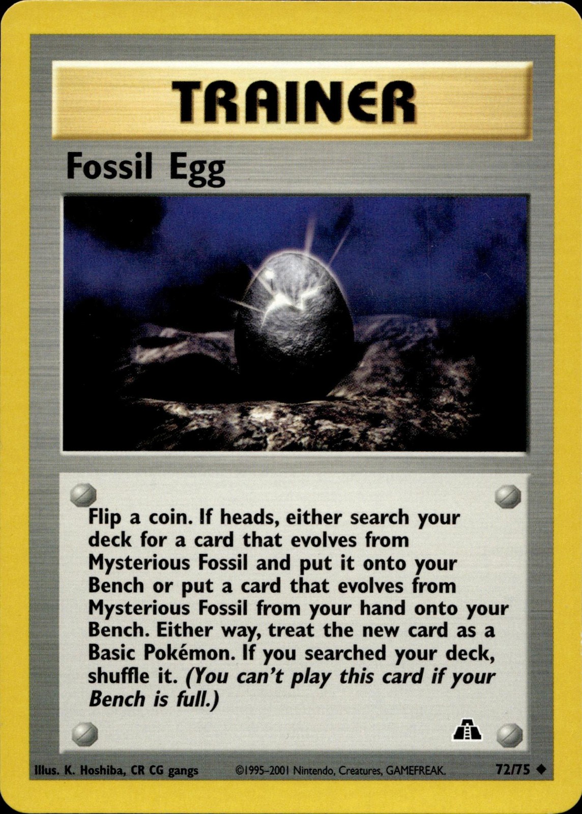 Fossil Egg 72/75 Uncommon Neo Discovery Multi Item Discount LP