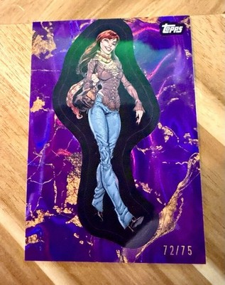 Topps Marvel Comic Book Heroes The 2000s Mary Jane Purple Serial #72/75 #80 2025