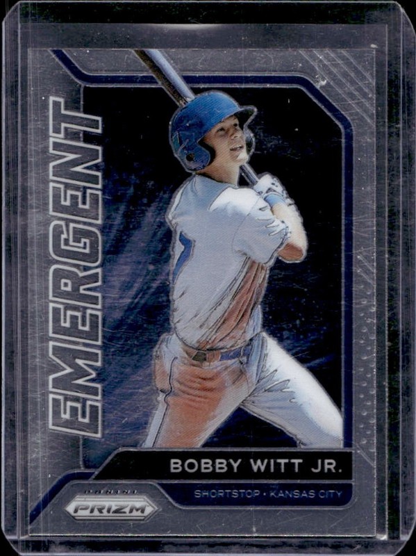 2021 Panini Prizm Bobby Witt Jr. Emergent Rookie RC #EM6 Royals