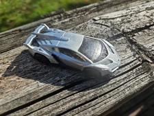 Loose Hot Wheels Lamborghini Veneno In Silver w Italia Red/Green