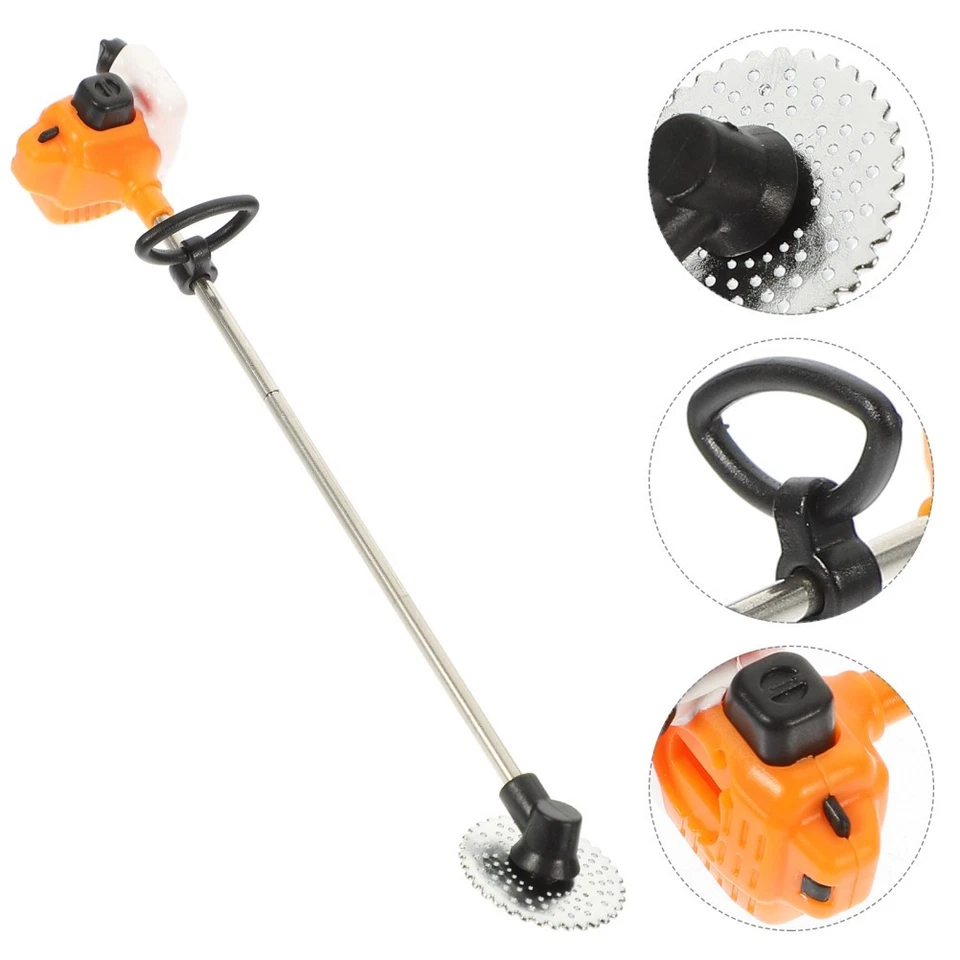 Mini Hausmäher Modell Miniatur PVC Mäher Puppe Garten Werkzeug Modell Deko