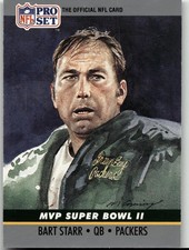 Bart Starr 1990 Pro Set Football Green Bay Packers