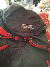 Proaction Hiking Rucksack In Black and Red Adjustable Straps Great Condition