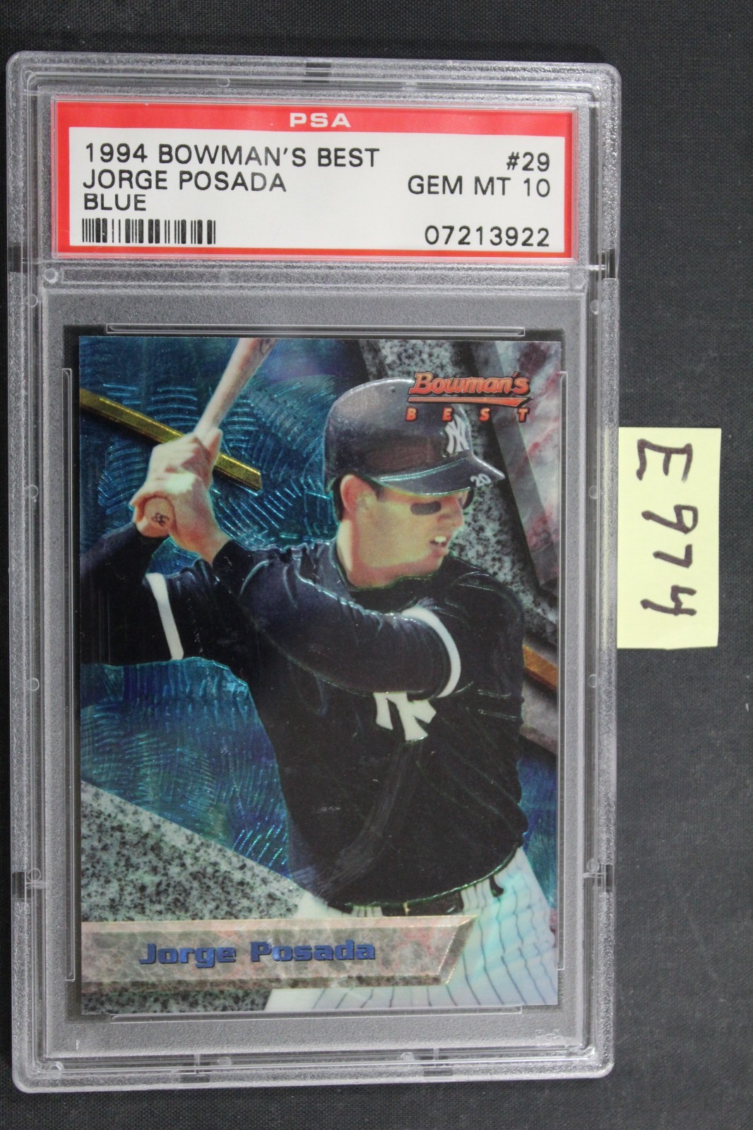 1994 Bowman's Best #29 Jorge Posada Blue RC PSA 10 (E974