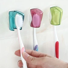 3Pcs Multicolor Toothbrush Holder Travel Toothbrush Head Covers with Suction Cup