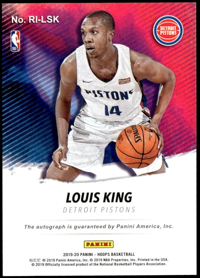 2019-20 Hoops #RI-LSK Louis King Rookie Ink Auto E1 - Image 2 of 2