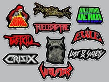 Thrash Metal Vinyl Sticker Lot 10 Pack SET 8 violator heavy speed death black
