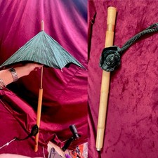 Edwardian Parasol Antique Umbrella Novelty Bamboo Case J C Vickery Collapsible