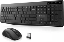 Koorui BK0104 wireless keyboard mouse combo bundle 2.4 GHz USB UK QWERTY black