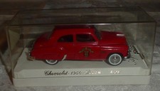 Vintage Solido Red 1950 Chevrolet Fire Department Die Cast Model Car 1/43 Scale