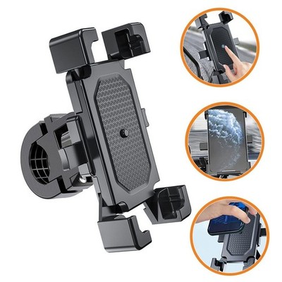 Motorcycle Phone Mount Quickly Lock Anti-Shake Bike Cell Phone Holder Handlebar