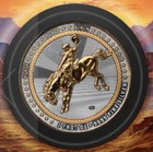 🇺🇸1oz Cowboy Gilded Silver Round - Cowboy Series With Certi-Lock Verification